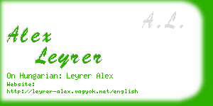 alex leyrer business card